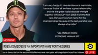 Rossi says Dovizioso is “an important name” for Moto GP