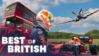 Red Bull Racing y Max Verstappen se enfrentan a lo mejor del Reino Unido, ¡incluyendo un Spitfire!