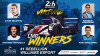 24h Le Mans virtuell: Sieg für Rebellion/Williams