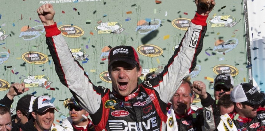 Jeff Gordon claimed victory in Phoenix Jeff Gordon claimed victory in Phoenix