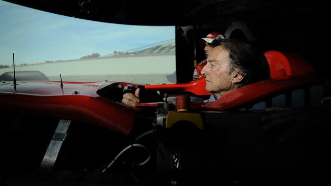 Montezemolo pilota al simulatore