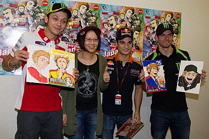 Rossi, Pedrosa e Crutchlow alle prese con i Manga