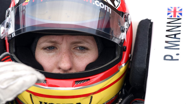 Pippa Mann con Dale Coyne al Texas Speedway