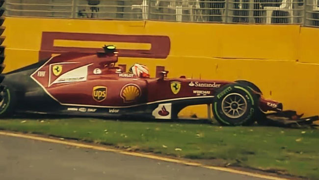 Raikkonen sbatte, ma se la prende con il traffico