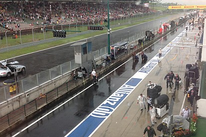 Hungaroring: ha già cominciato a piovere