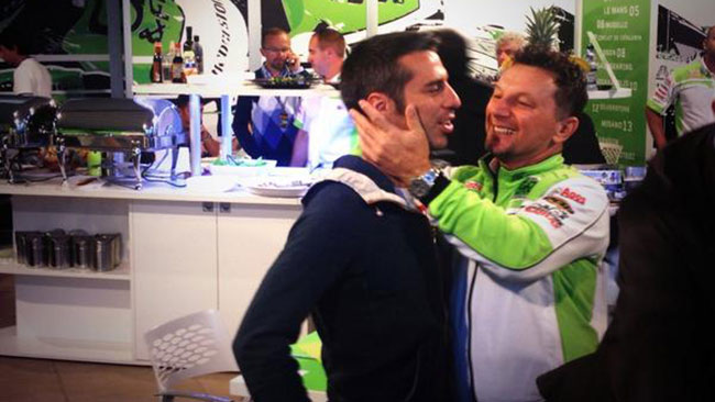 Marco Melandri a pranzo all'hospitality di Gresini