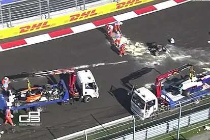 Gara sospesa in GP3 per un brutto incidente