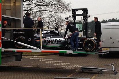 Force India ai test di Barcellona con la vecchia VJM07