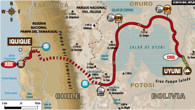 Dakar: oggi moto e quad ritornano verso Iquique