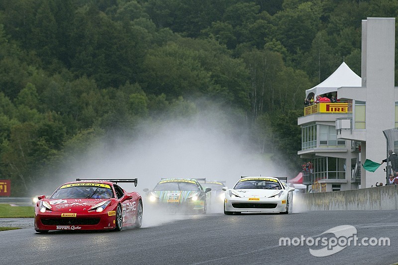 Ferrari Challenge North America – Victories beneath the rain for Anassis, Zoi and Saada