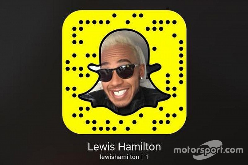 Hamilton se convierte en primer deportista famoso en Snapchat