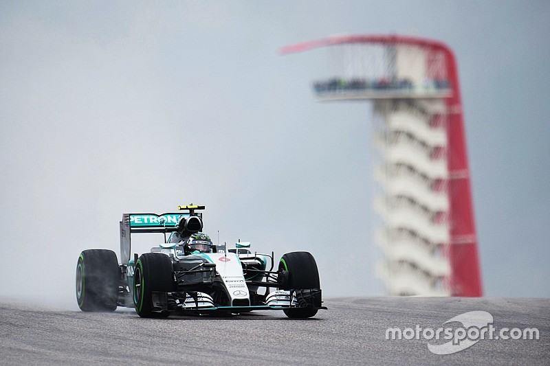 Rosberg fue el más rápido en condiciones intermedias en Austin