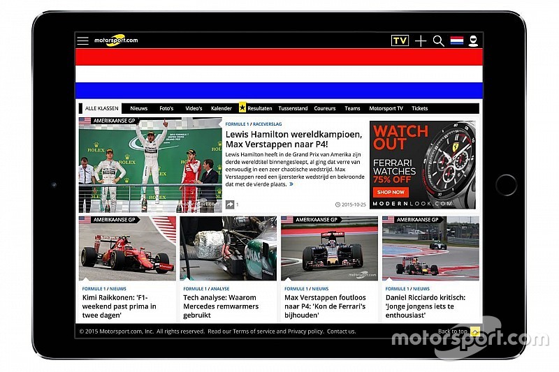 Motorsport.com erweitert europäische Präsenz mit Internetseite auf Niederländisch