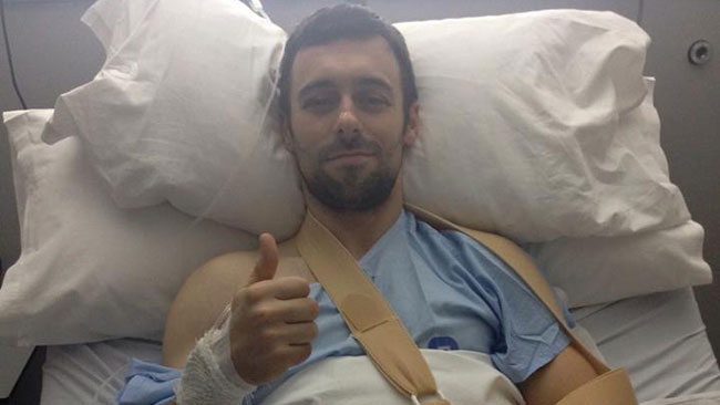 Laverty si è fratturato pure una vertebra ed una spalla
