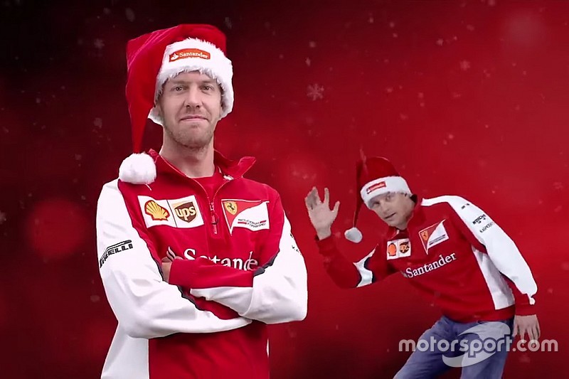 Los pilotos de Ferrari cantan en Navidad -Video