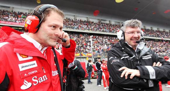 Costa ve Willis Mercedes Gp'de