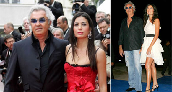 'Üstsüz' şarkıcı Briatore'yi manşetlere taşıdı