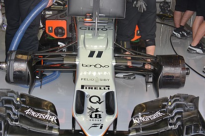 Breve análisis técnico: diseño asimétrico del freno del Force India VJM09