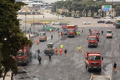 Madártávlatból a Bakuban kialakított paddock