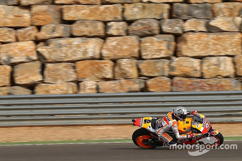 Eerste vrije training GP Aragon: Marquez topt voor Rossi