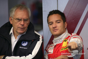 Dr. Ulrich Hackenberg (Right) Member of the Board of Management of Volkswagen Brand with Timo Scheider