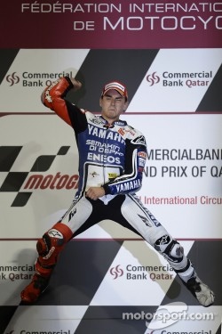 Podium: race winner Jorge Lorenzo, Yamaha Factory Racing celebrates