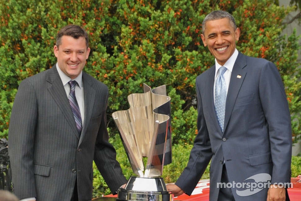 Tony Stewart with President Barack Obama