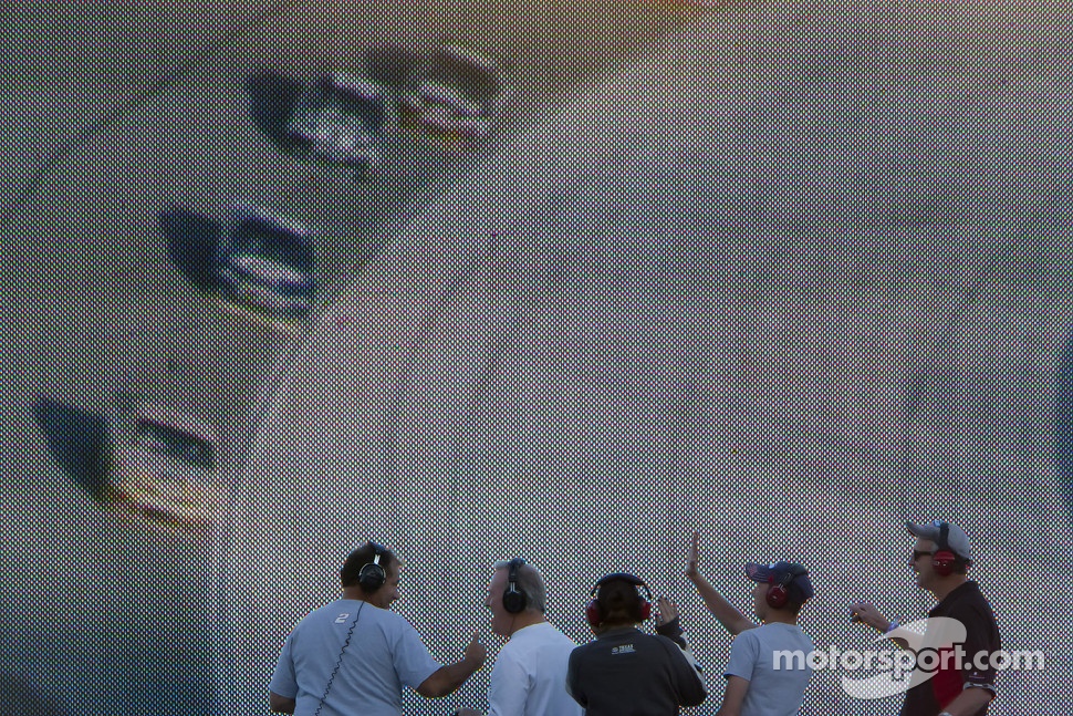 Fans watch the action
