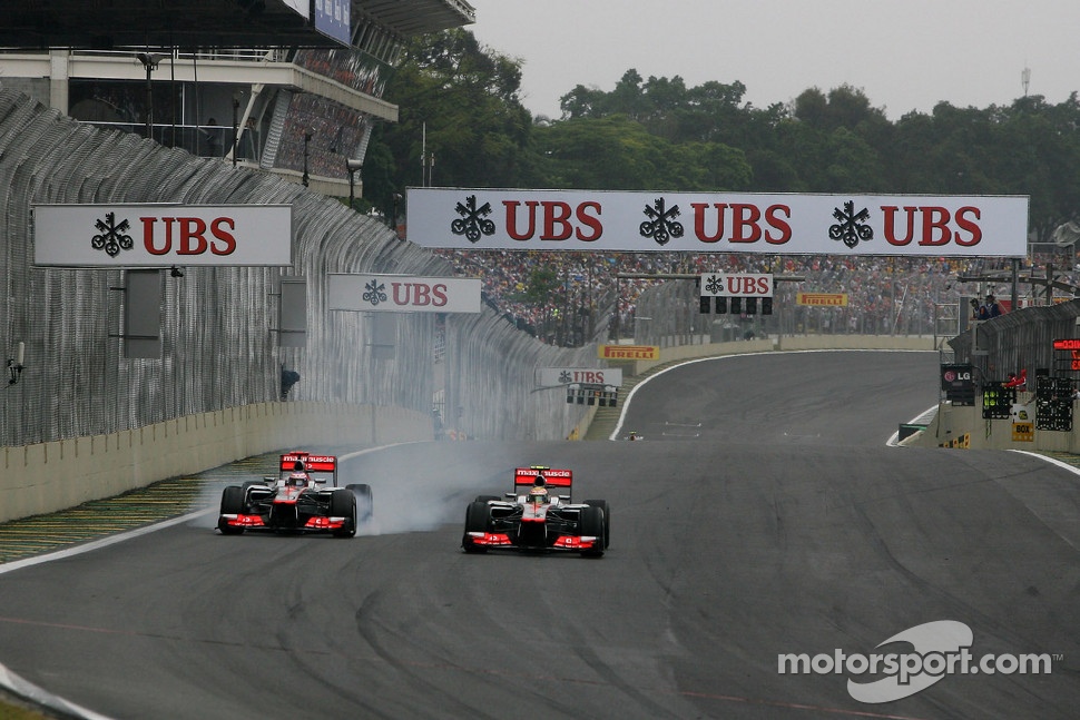 Jenson Button, McLaren Mercedes and Lewis Hamilton, McLaren Mercedes