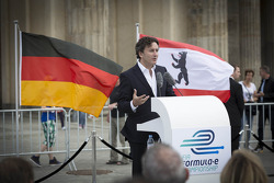 Alejandro Agag, CEO, Formula E Holdings, Formula E Berlin presentatie