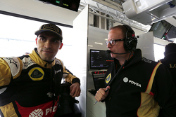 Pastor Maldonado, Lotus F1 Team y Mark Slade, Lotus F1 Team, ingeniero de carrera