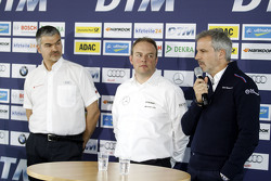 Dieter Gass, Leiter DTM Audi Sport; Ullrich Fritz, HWA AG; Jens Marquardt, BMW-Sportchef, beim DTM-M