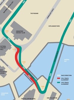 Singapore GP circuit modifications 2015