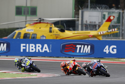 Jorge Lorenzo, Yamaha Factory Racing e Marc Marquez, Repsol Honda Team e Valentino Rossi, Yamaha Fac