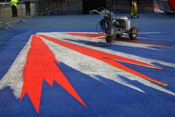 Silverstone logo is painted onto taban, padok