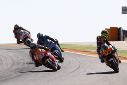 Loris Baz, Forward Racing Yamaha and Marc Marquez, Repsol Honda Team and Scott Redding, Marc VDS Rac