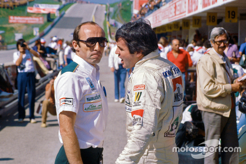 Frank Williams et Alan Jones en août 1980.