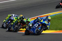 Aleix Espargaro, Team Suzuki MotoGP and Pol Espargaro, Tech 3 Yamaha and Valentino Rossi, Yamaha Fac