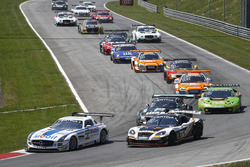 Start zum Rennen: #21 Team Zakspeed Mercedes-Benz SLS AMG GT3: Sebastian Asch, Luca Ludwig; #69 Call