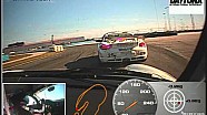 Daytona , Porsche GT3 , Nigel suffers tyre blow out on the banking at 135mph Daytona , Porsche GT3 , Nigel suffers tyre blow out on the banking at 135mph