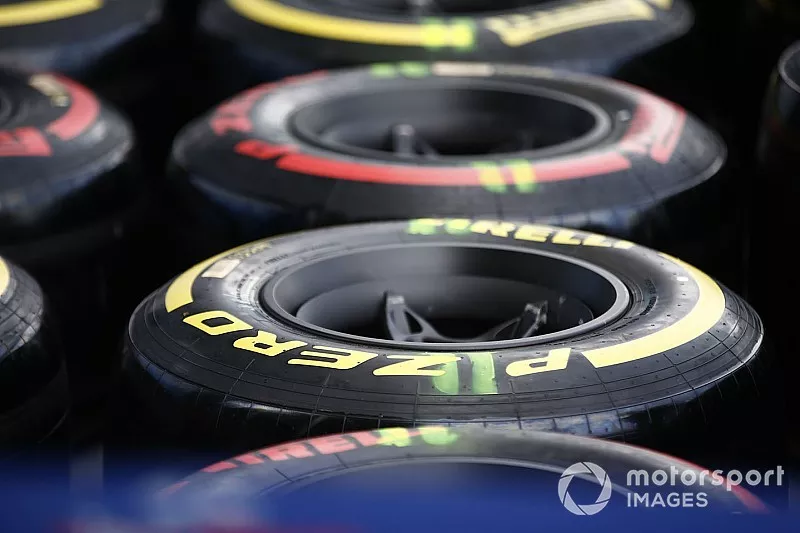 Pirelli tyres in the paddock