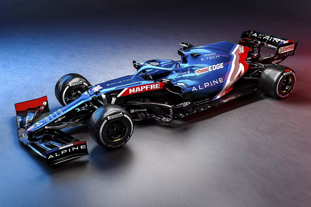 F1の車 アルピーヌF1”初代”マシンA521が発表。ブルー基調の美しいカラーリング