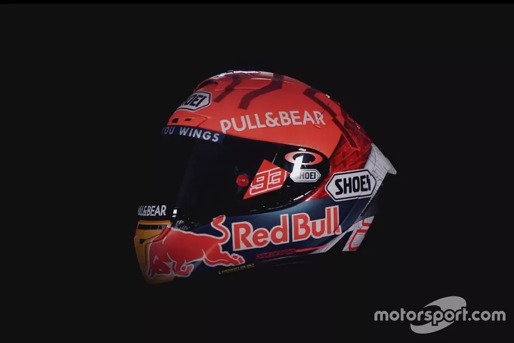 Il casco di Marquez del 2021