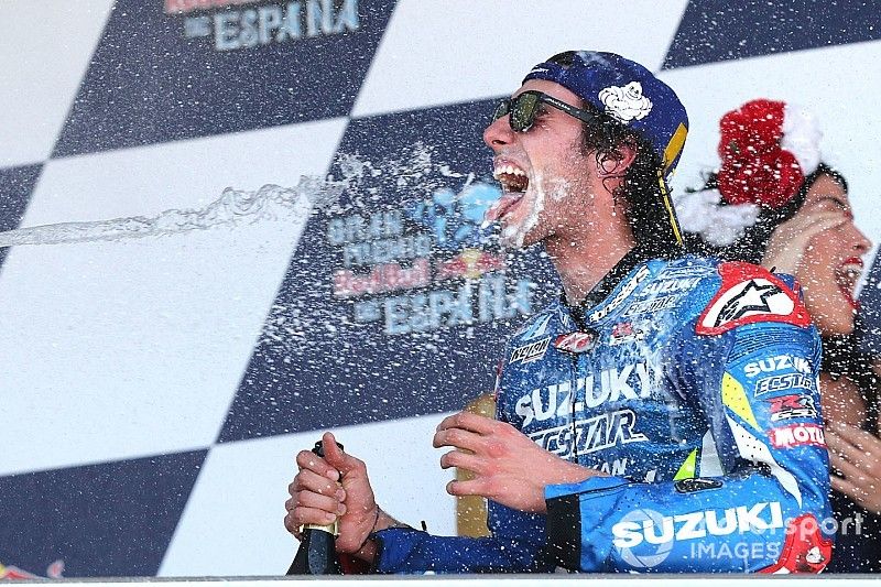 Podio: Segundo, Alex Rins, Team Suzuki MotoGP