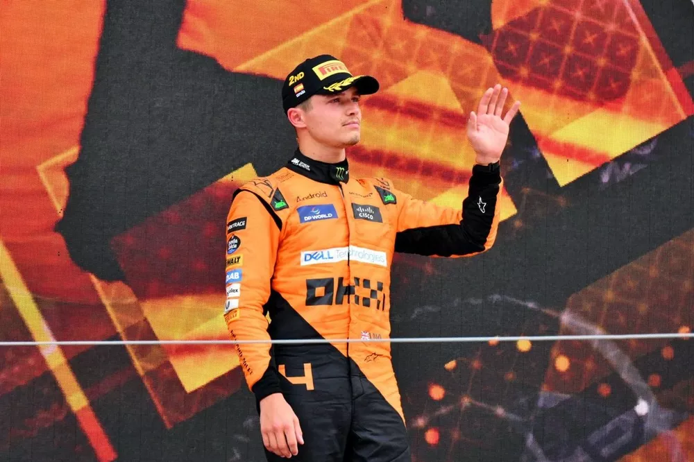 Podio: segundo Lando Norris, McLaren F1 Team
