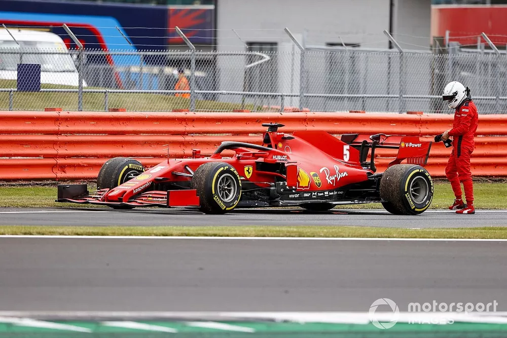 Sebastian Vettel, Ferrari SF1000 retires from the session