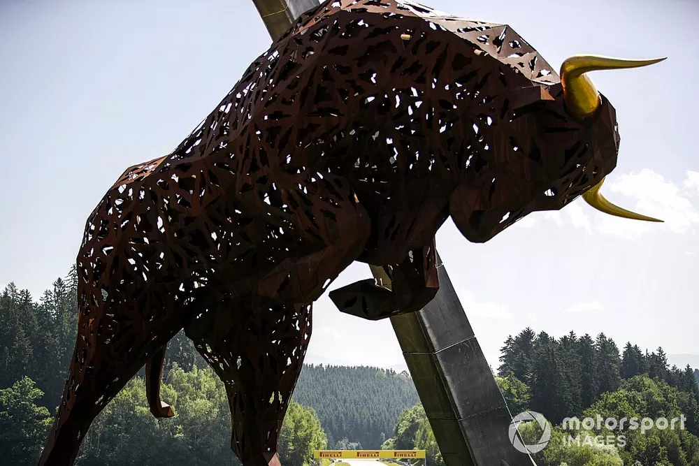 Red Bull statue