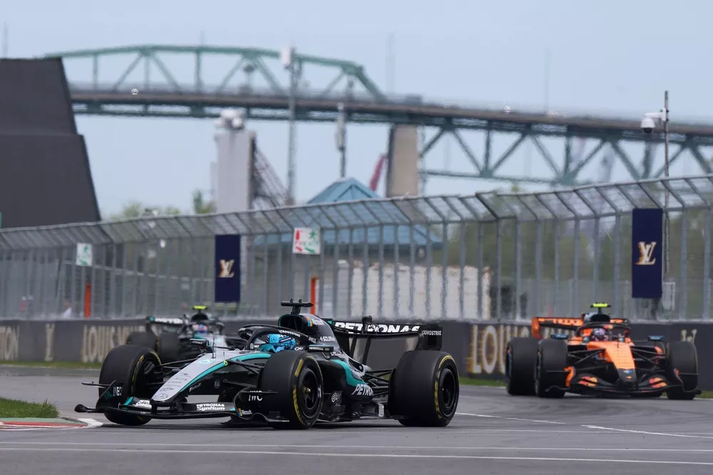 Lando Norris, McLaren, George Russell, Mercedes