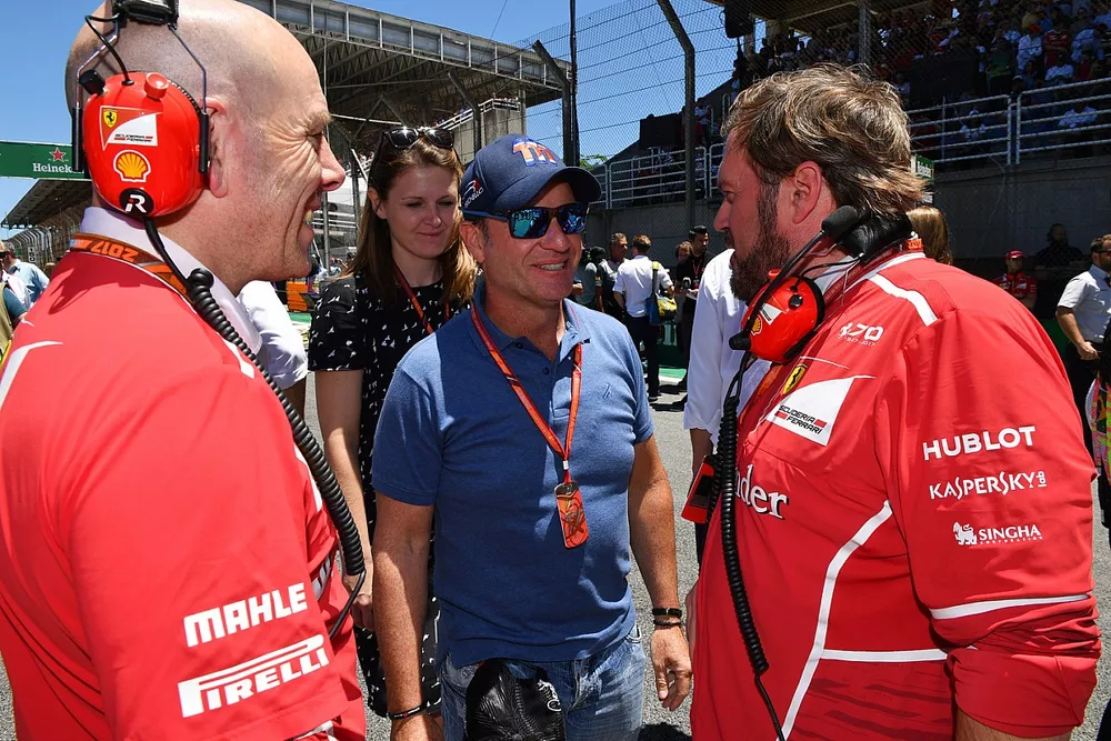 Jock Clear, Ferrari Chief Engineer, Rubens Barrichello, Gino Rosato, Ferrari