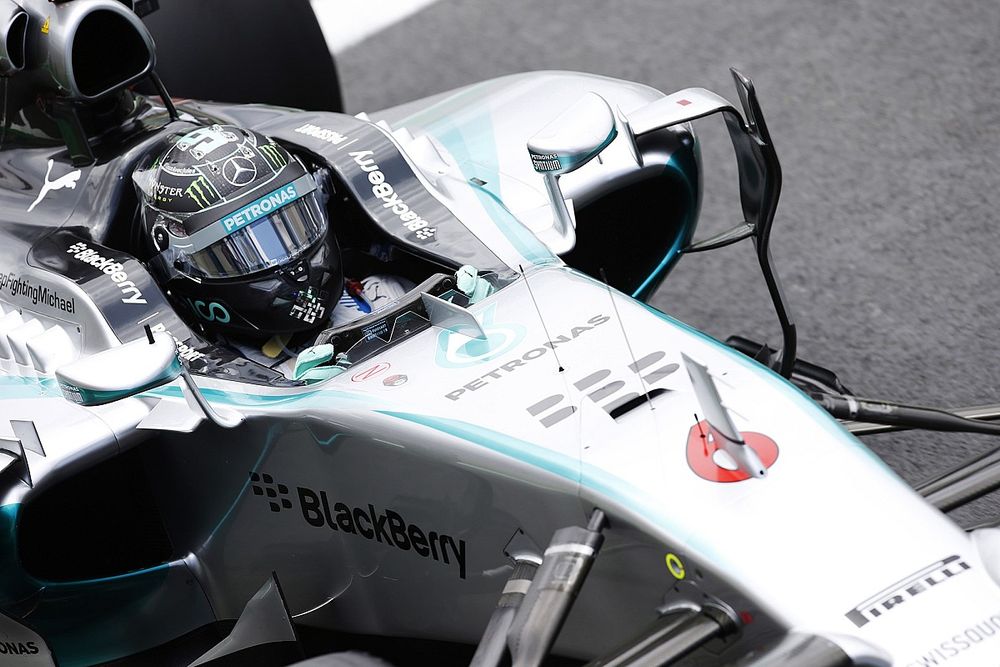 Nico Rosberg, Mercedes F1 W05 Hybrid, on the grid